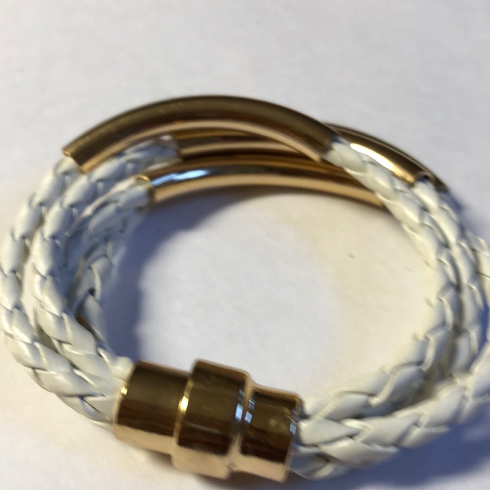 Multi String Braided Leather Magnetic Bracelet - image 7